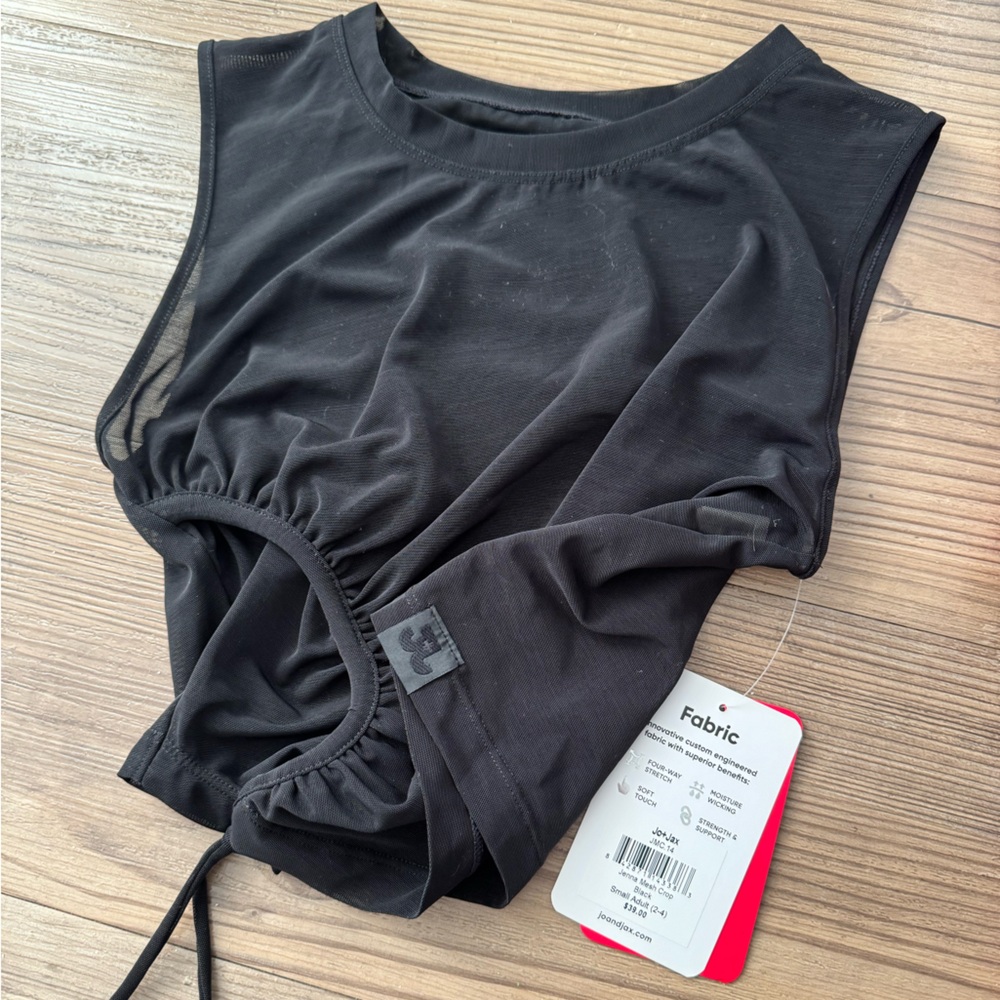 Black Crop Mesh Top- Jenna Johnson Collection Jo and Jax